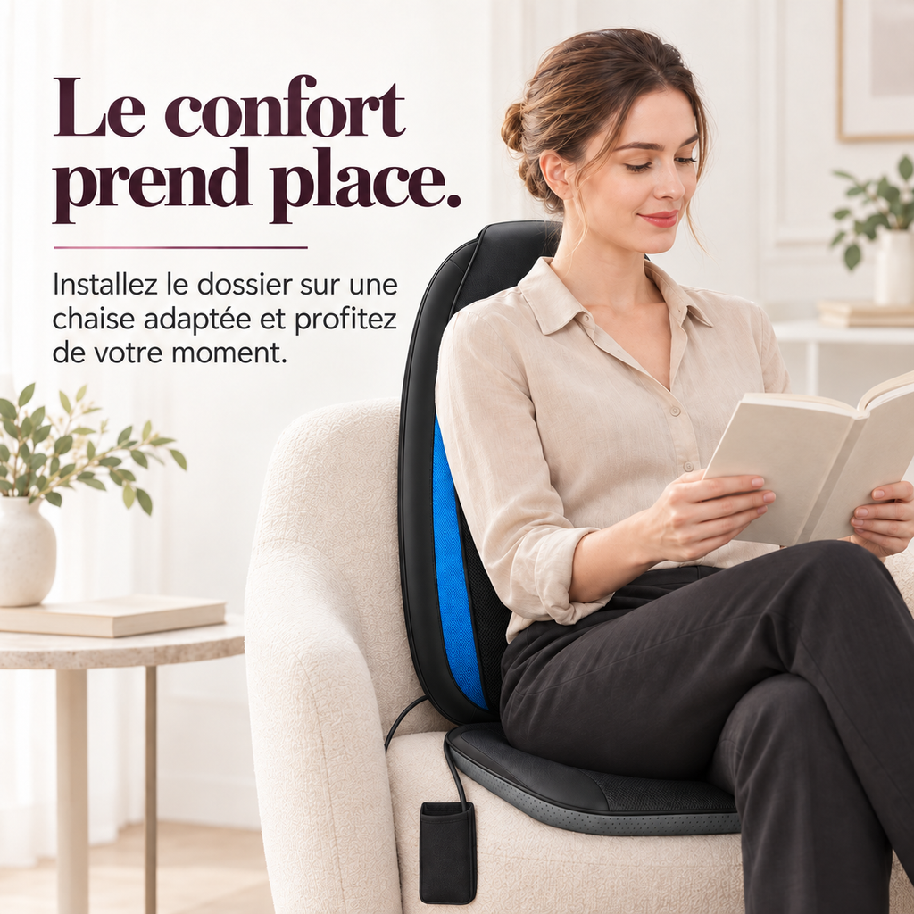 Masseur de dos shiatsu chauffant portable : présentation du modèle, visuel 4.
