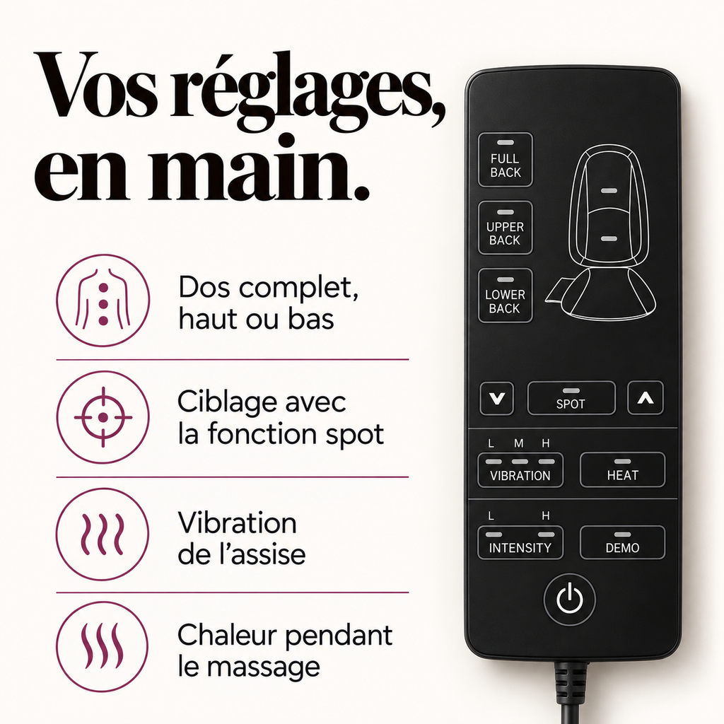 Masseur de dos shiatsu chauffant portable : présentation du modèle, visuel 5.
