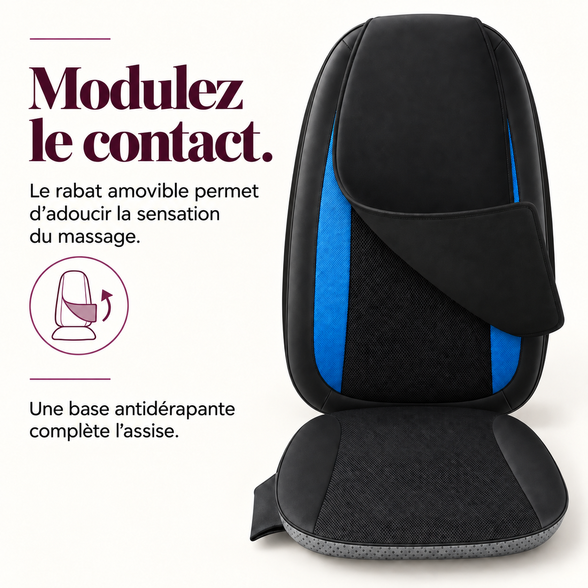 Masseur de dos shiatsu chauffant portable : présentation du modèle, visuel 6.