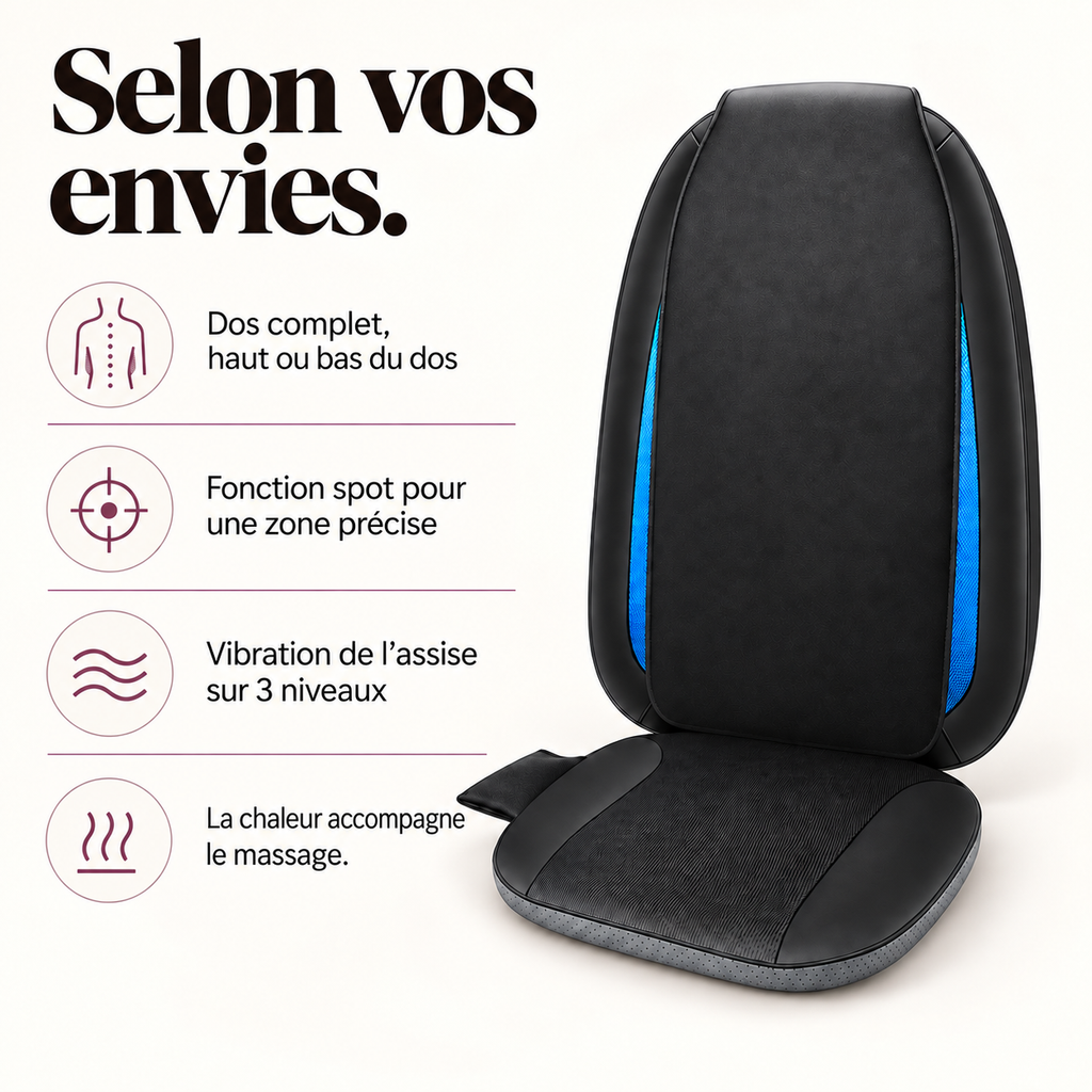 Masseur de dos shiatsu chauffant portable : présentation du modèle, visuel 7.