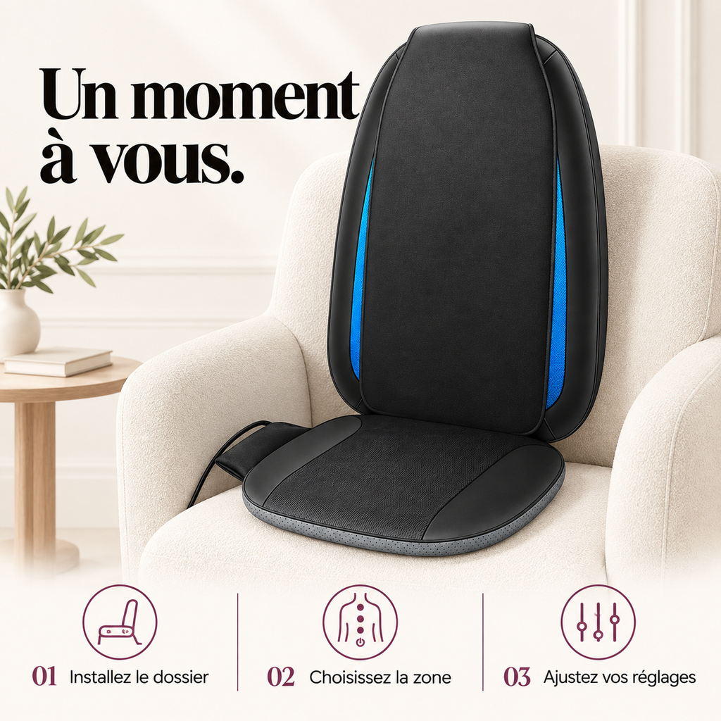 Masseur de dos shiatsu chauffant portable : présentation du modèle, visuel 8.