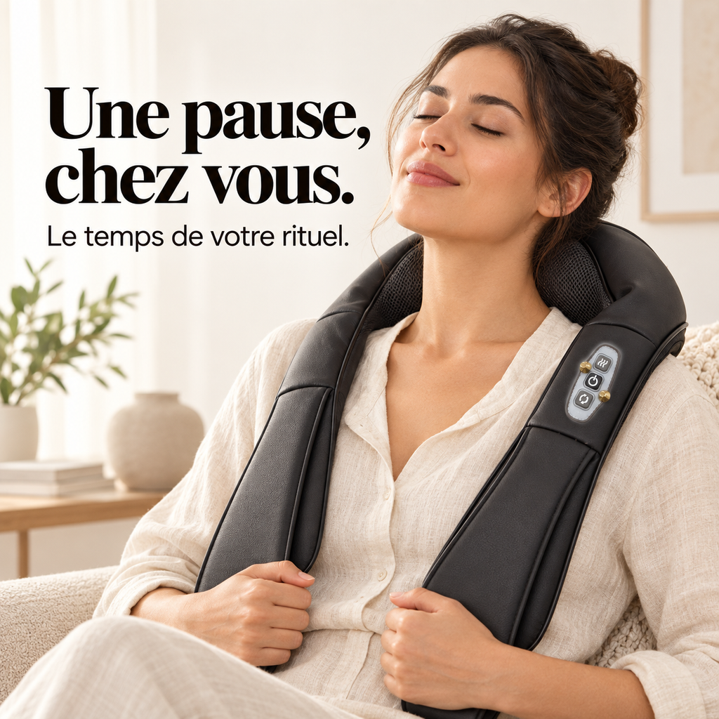 Masseur shiatsu nuque et épaules chauffant : présentation du modèle, visuel 4.