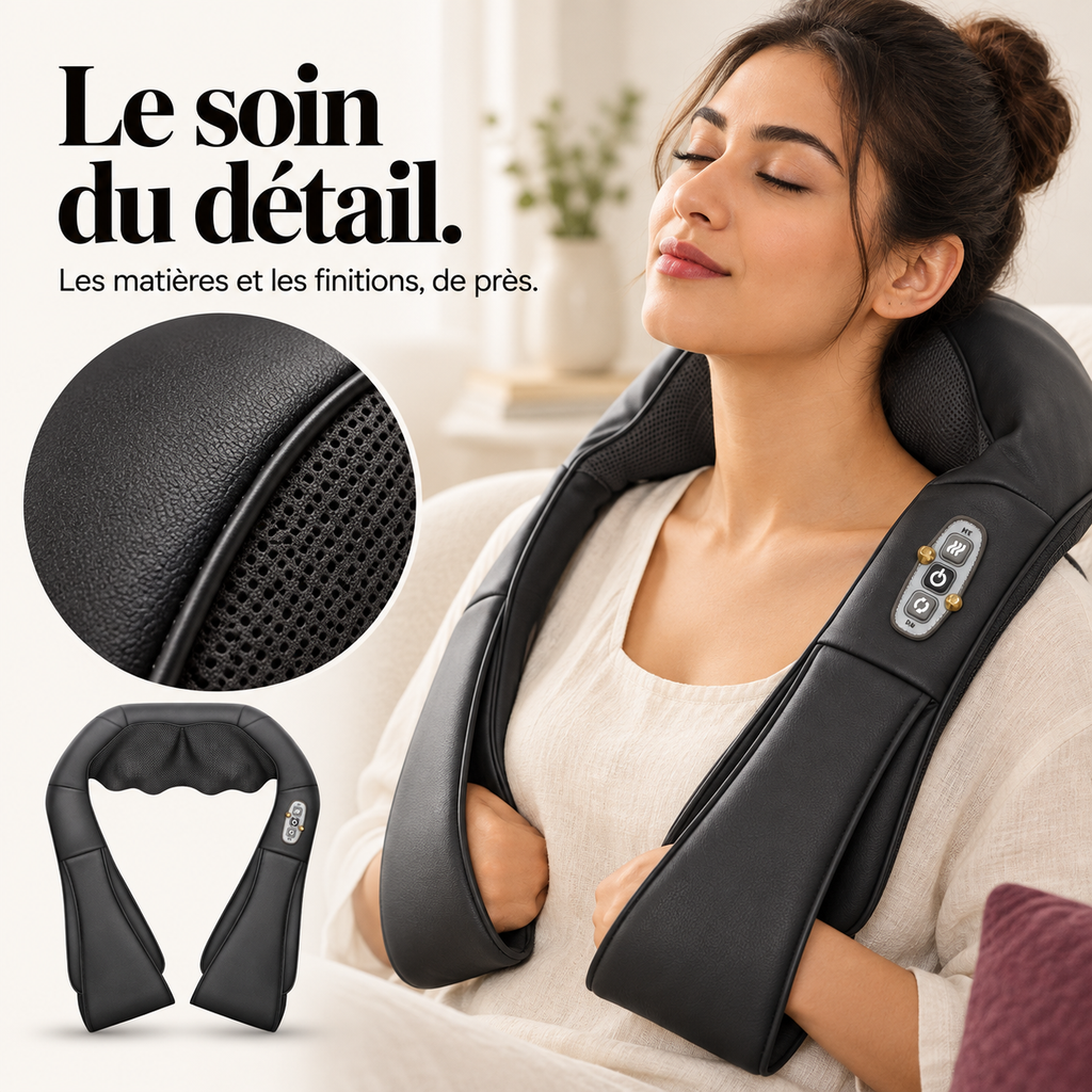 Masseur shiatsu nuque et épaules chauffant : présentation du modèle, visuel 6.