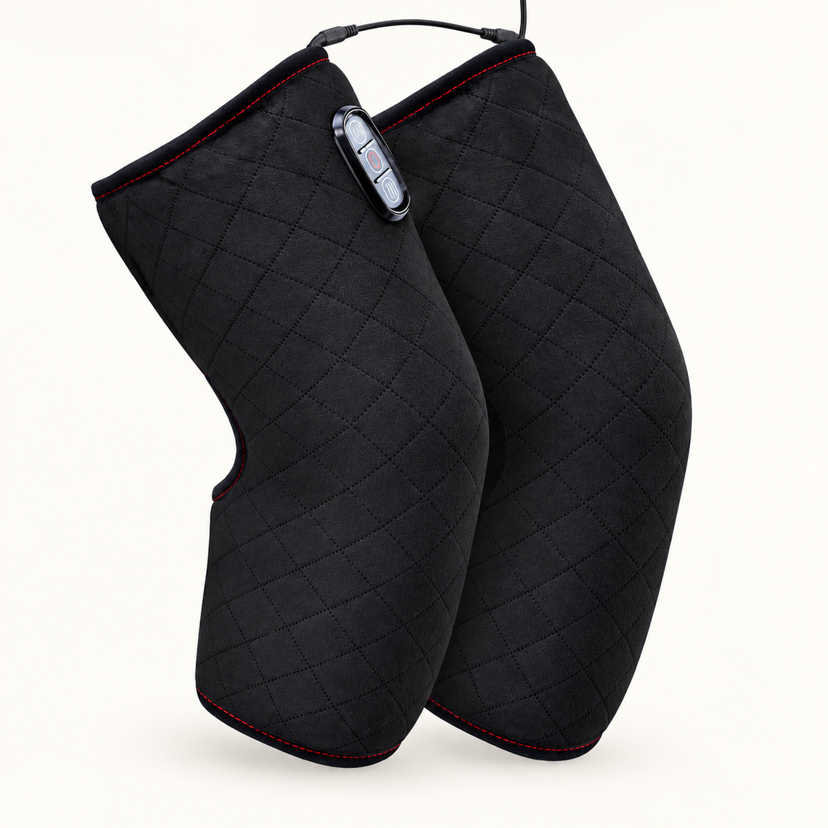 Bandes chauffantes vibrantes pour genoux : Noir.