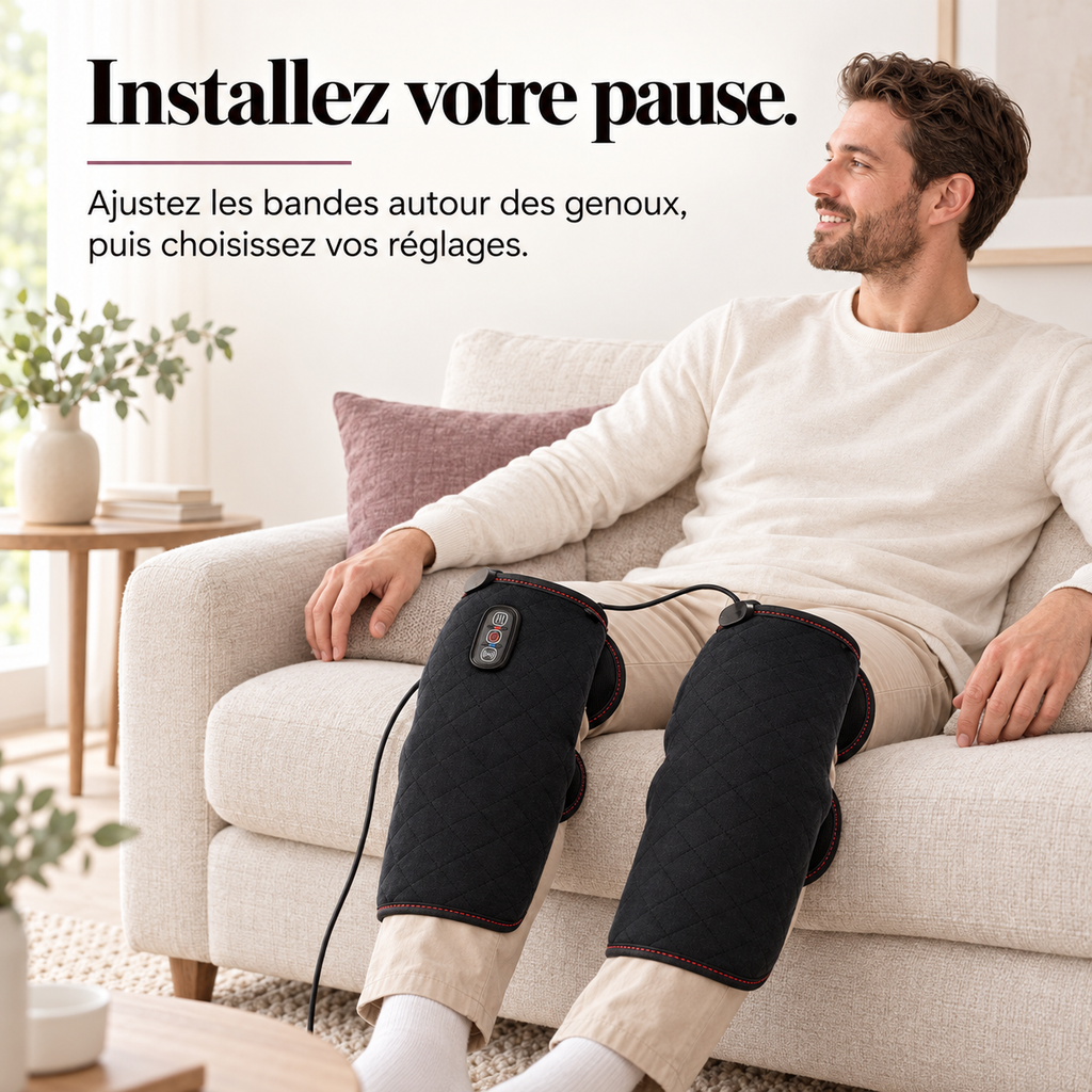 Bandes chauffantes vibrantes pour genoux : présentation du modèle, visuel 4.