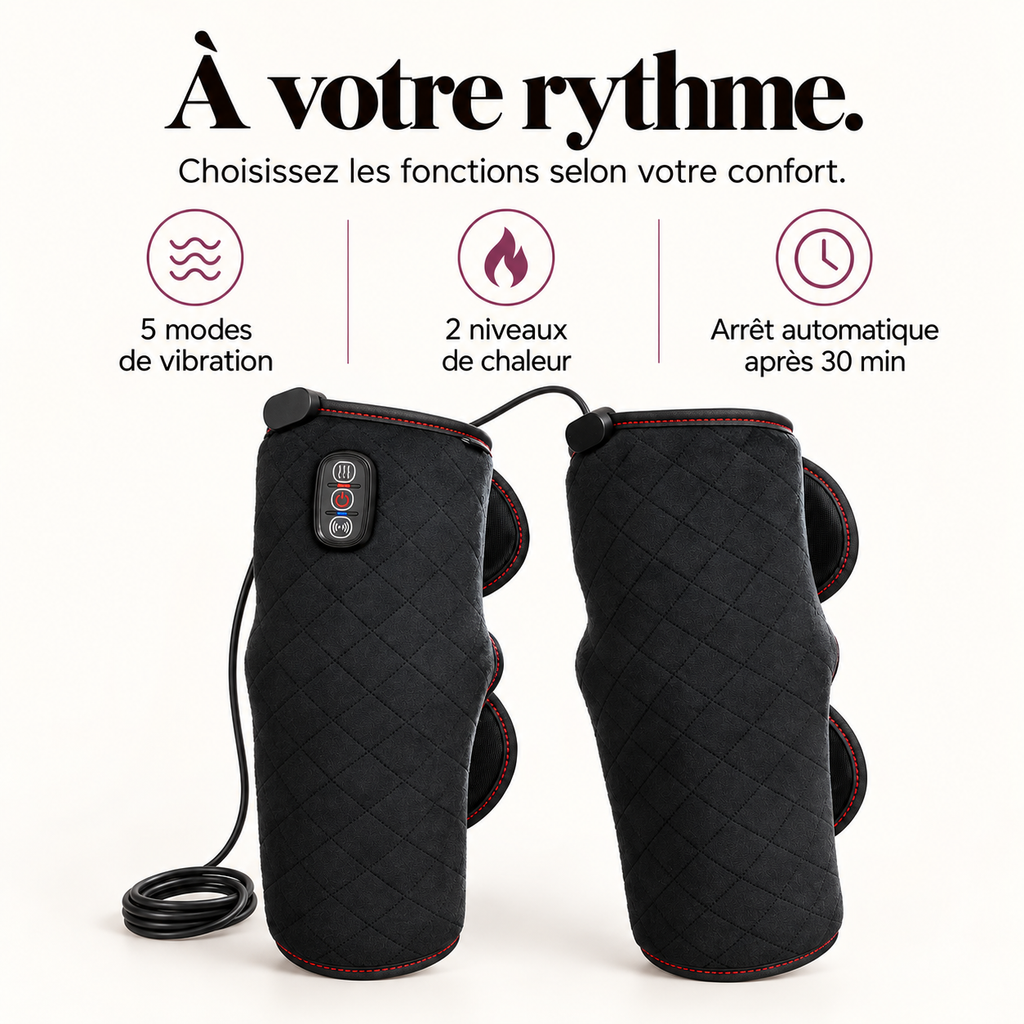 Bandes chauffantes vibrantes pour genoux : présentation du modèle, visuel 7.