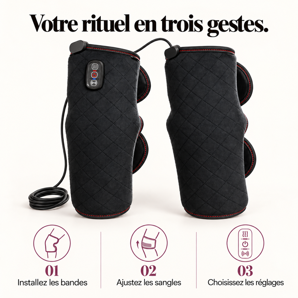 Bandes chauffantes vibrantes pour genoux : présentation du modèle, visuel 8.