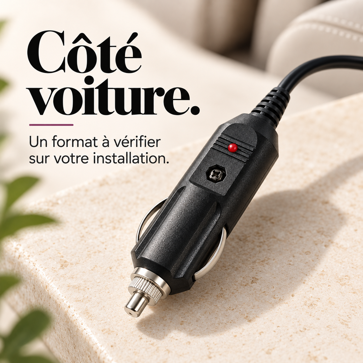 Adaptateur voiture pour coussin massant : présentation du modèle, visuel 5.
