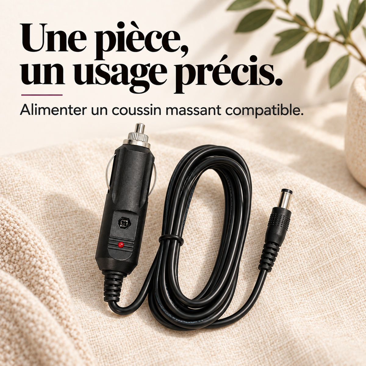 Adaptateur voiture pour coussin massant : présentation du modèle, visuel 7.