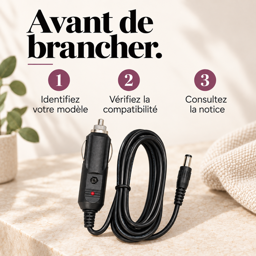 Adaptateur voiture pour coussin massant : présentation du modèle, visuel 8.