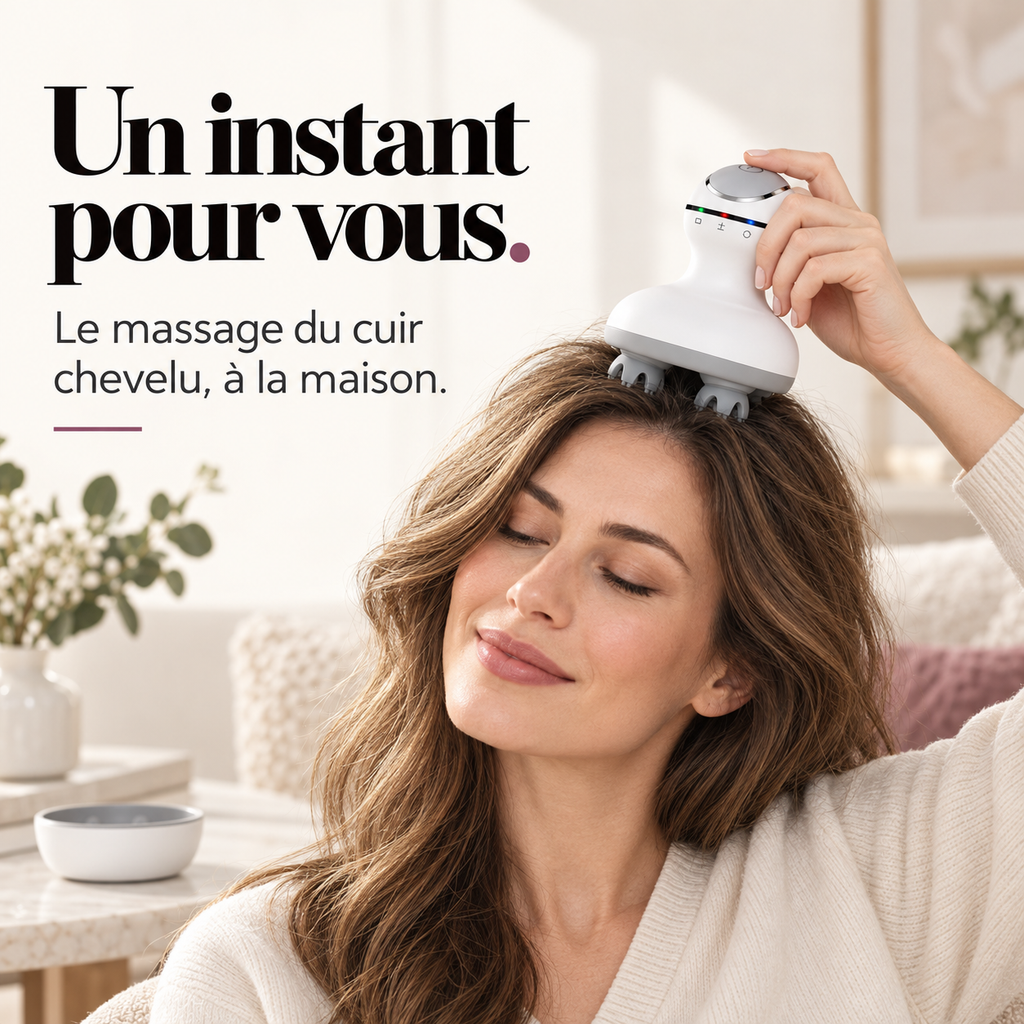 Masseur de cuir chevelu sans fil étanche : présentation du modèle, visuel 4.