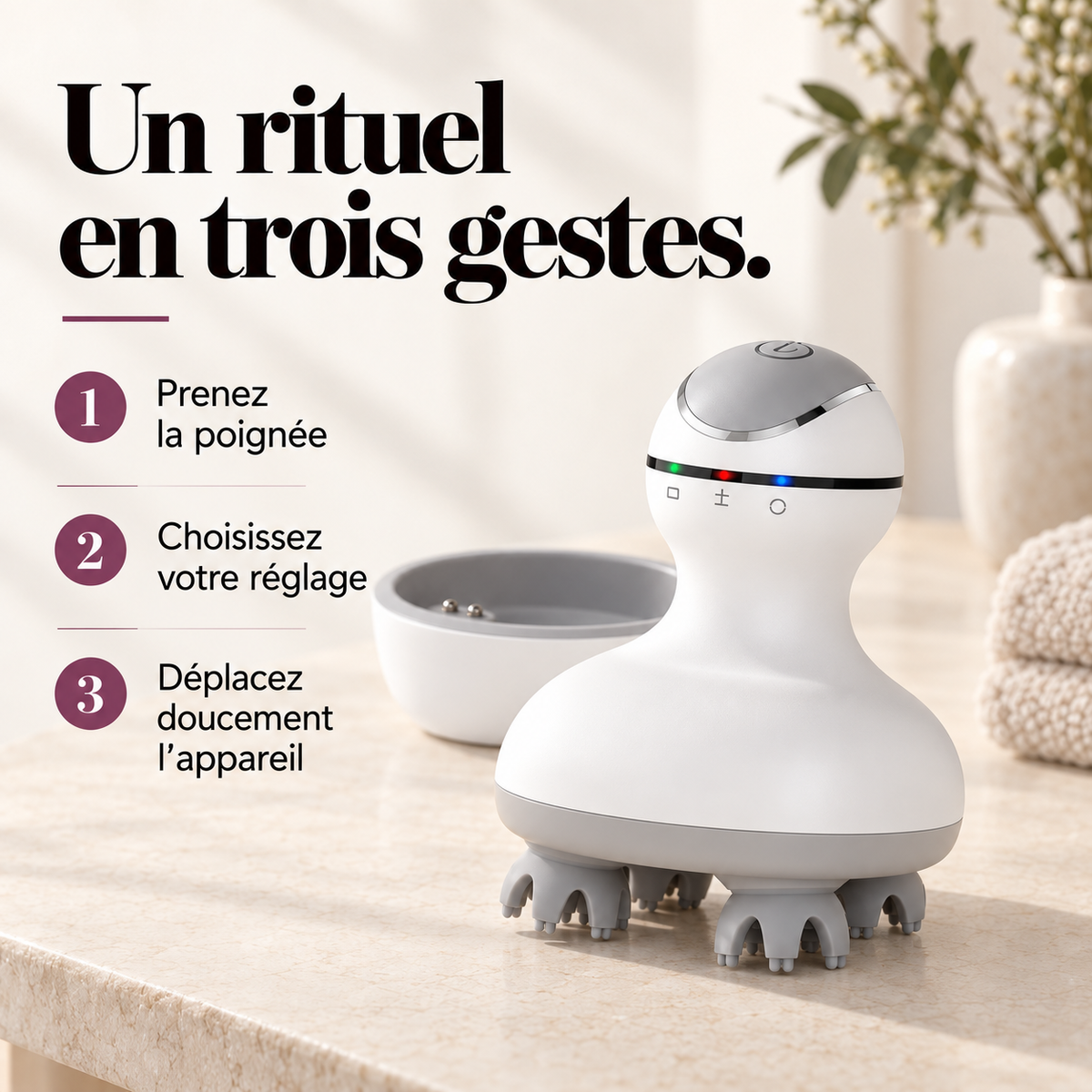 Masseur de cuir chevelu sans fil étanche : présentation du modèle, visuel 8.