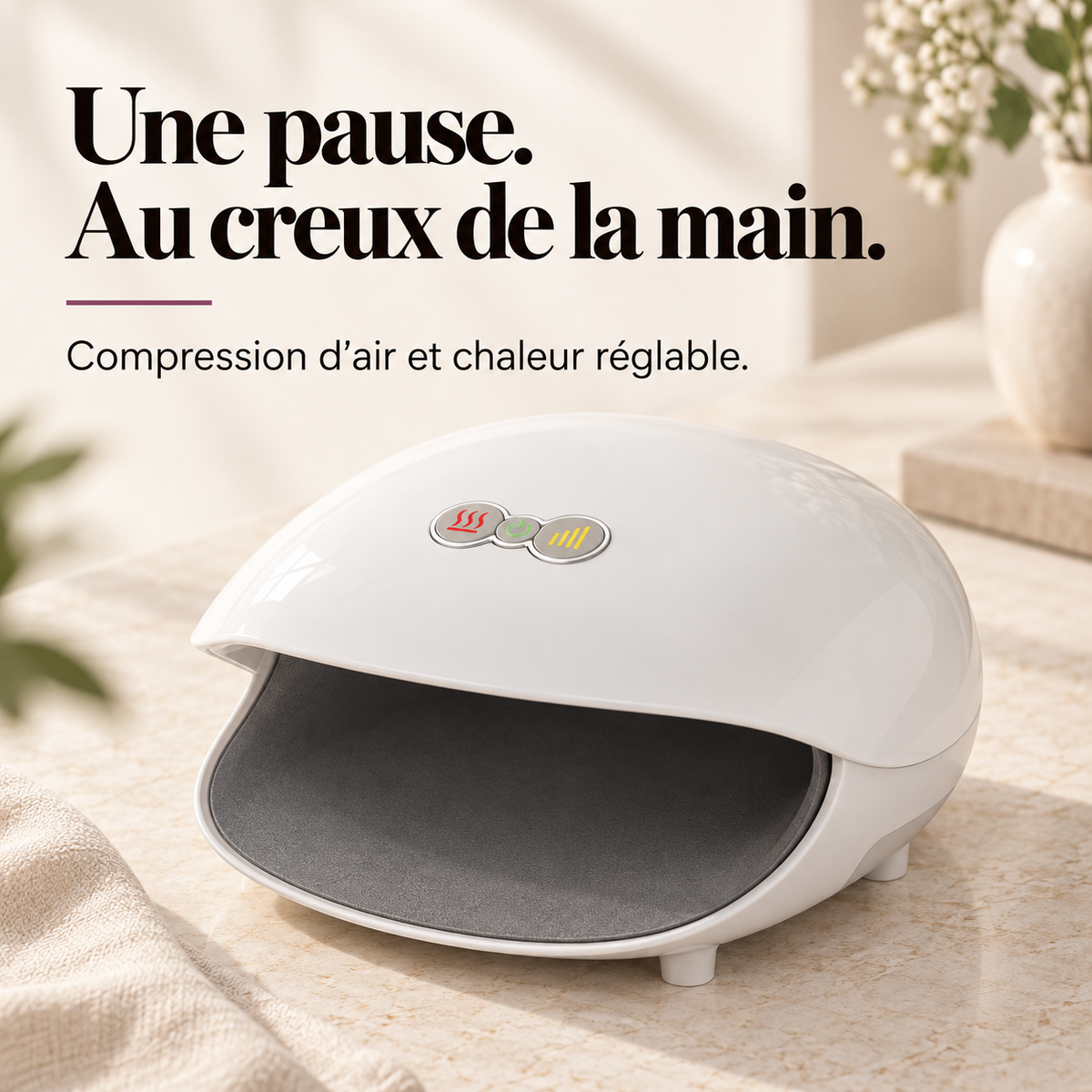 Masseur de main sans fil chauffant : présentation du modèle, visuel 2.