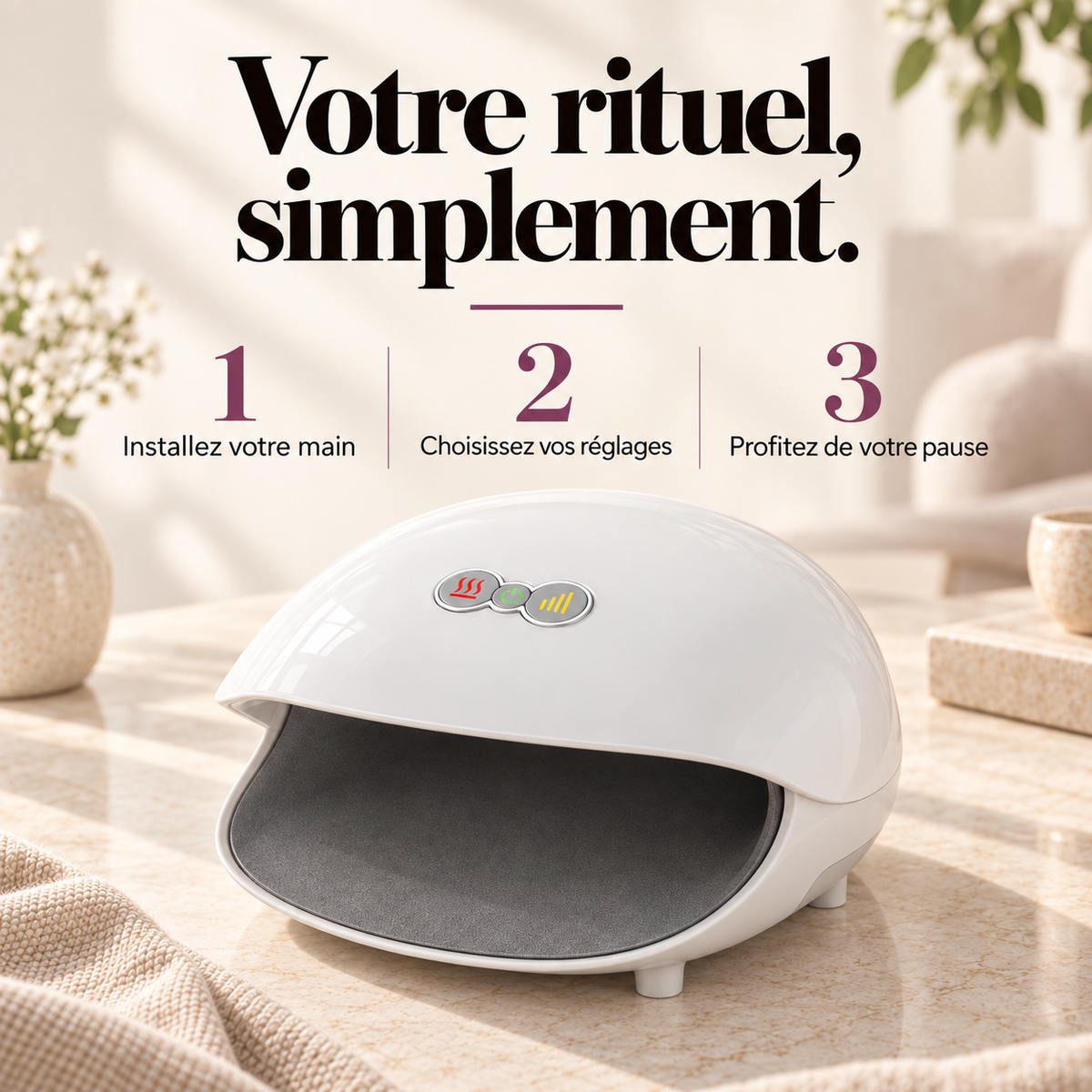 Masseur de main sans fil chauffant : présentation du modèle, visuel 8.