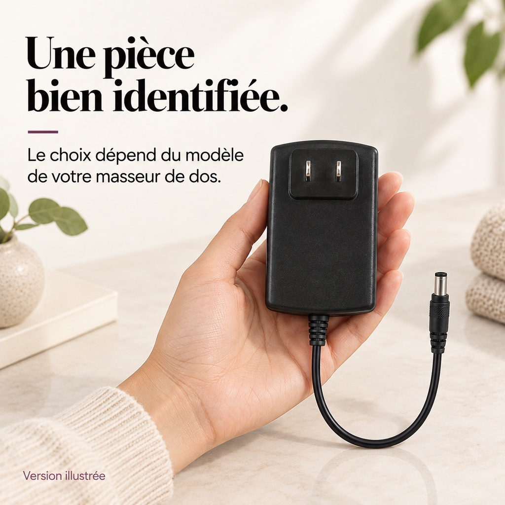 Adaptateur 4,0 A pour masseur de dos : présentation du modèle, visuel 4.