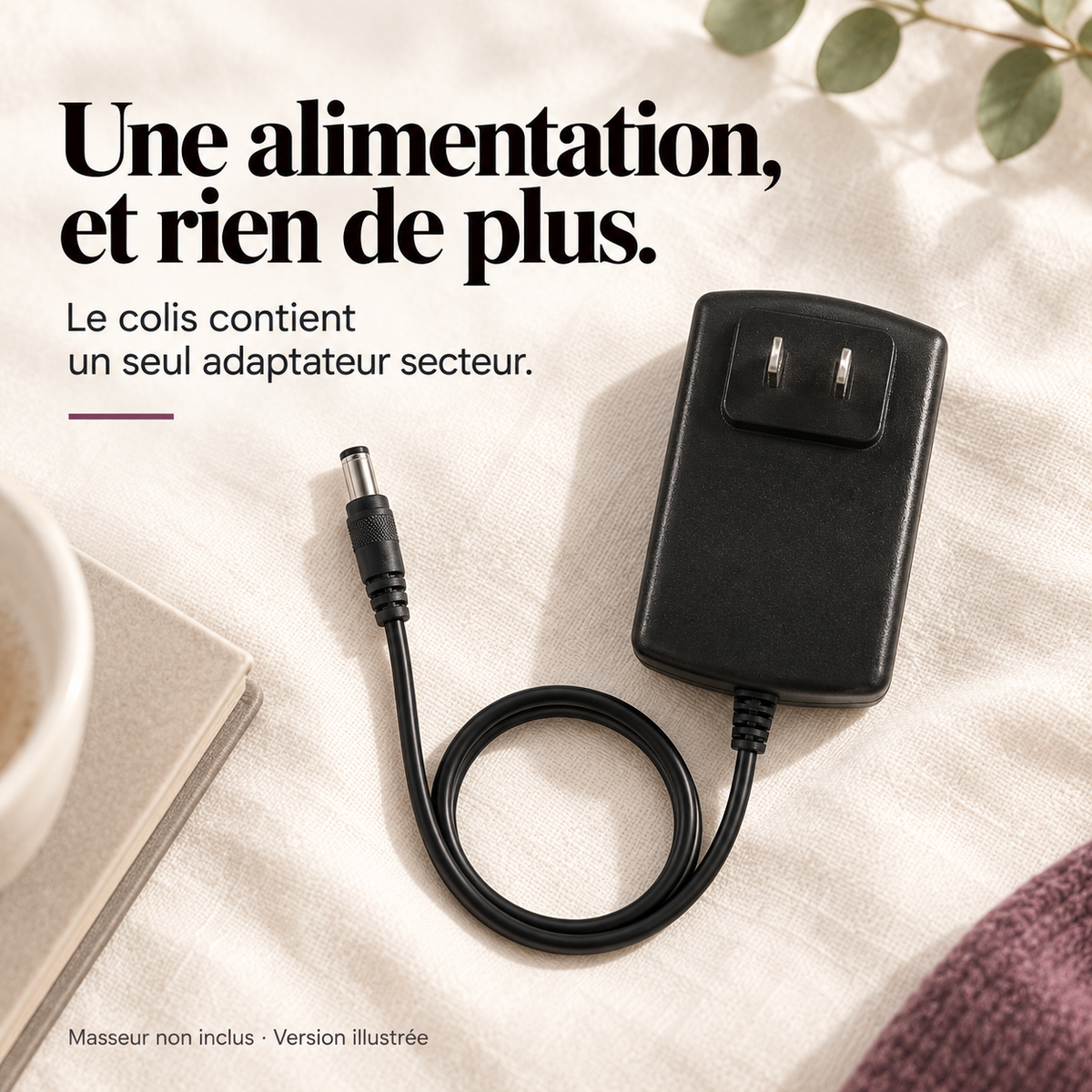 Adaptateur 4,0 A pour masseur de dos : présentation du modèle, visuel 7.
