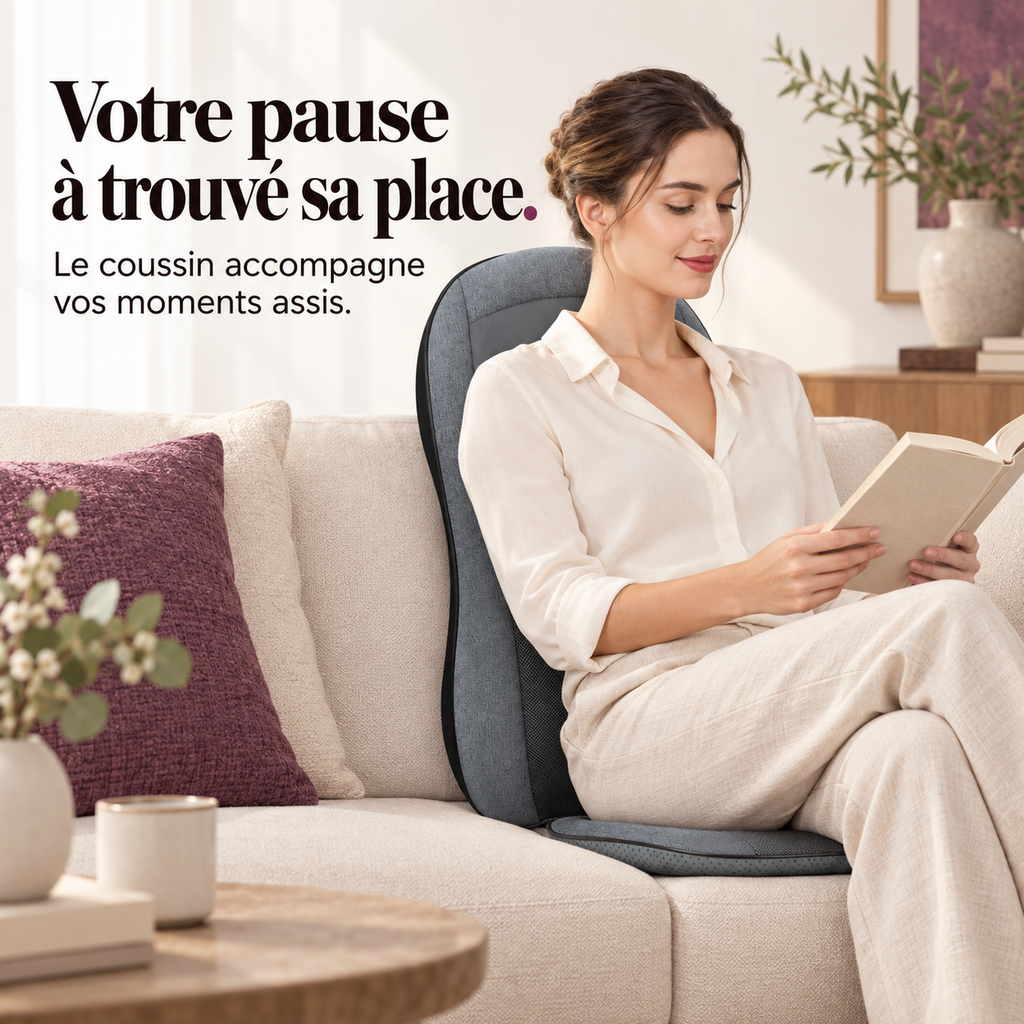 Coussin de massage dos shiatsu 2D/3D : présentation du modèle, visuel 4.
