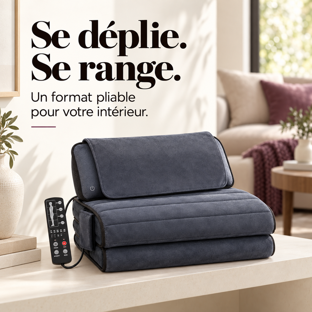 Tapis de massage chauffant, coussin nuque mobile : présentation du modèle, visuel 7.