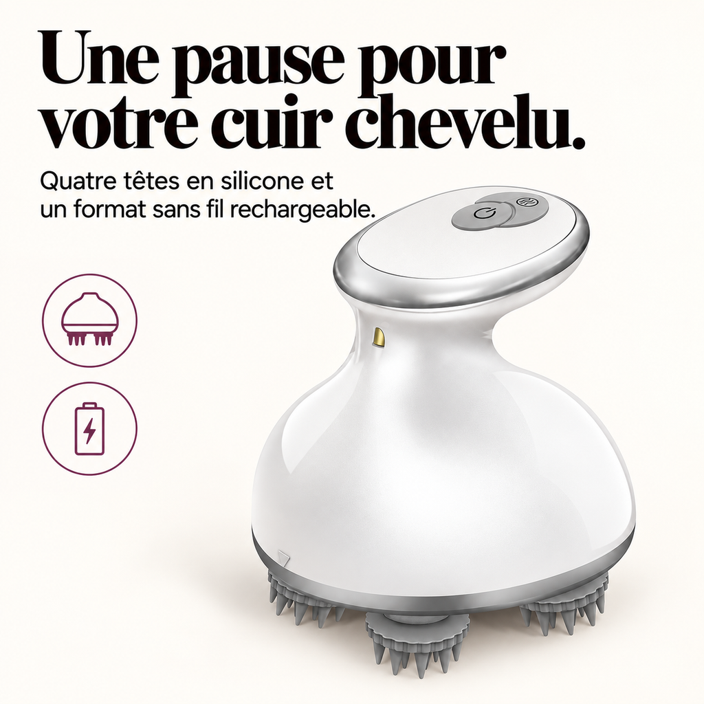 Masseur de cuir chevelu sans fil : présentation du modèle, visuel 3.