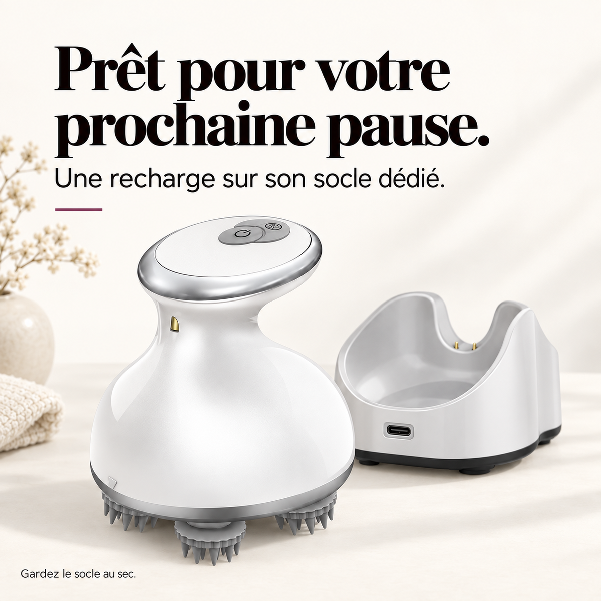 Masseur de cuir chevelu sans fil : présentation du modèle, visuel 7.