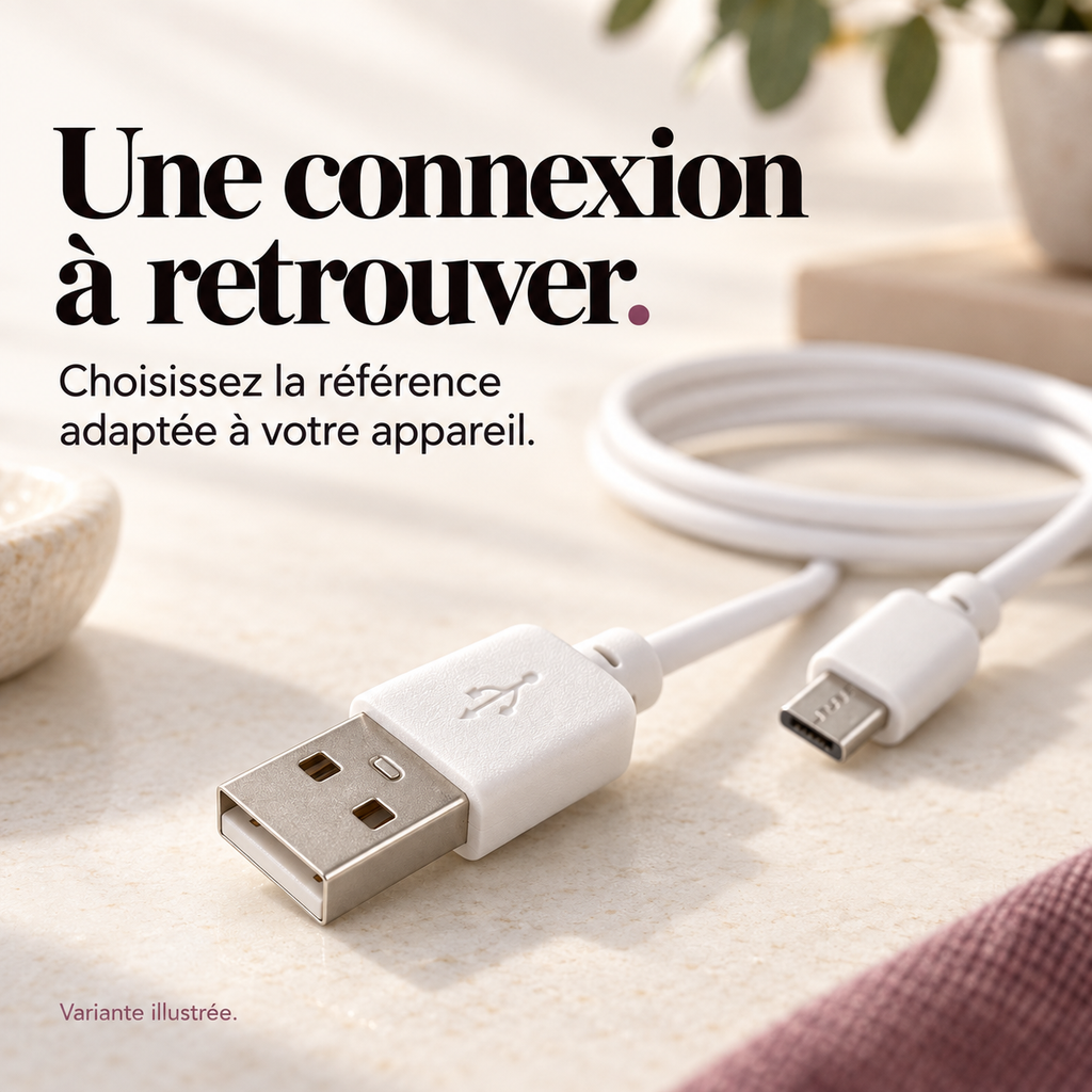 Câble USB de remplacement pour masseur : présentation du modèle, visuel 5.