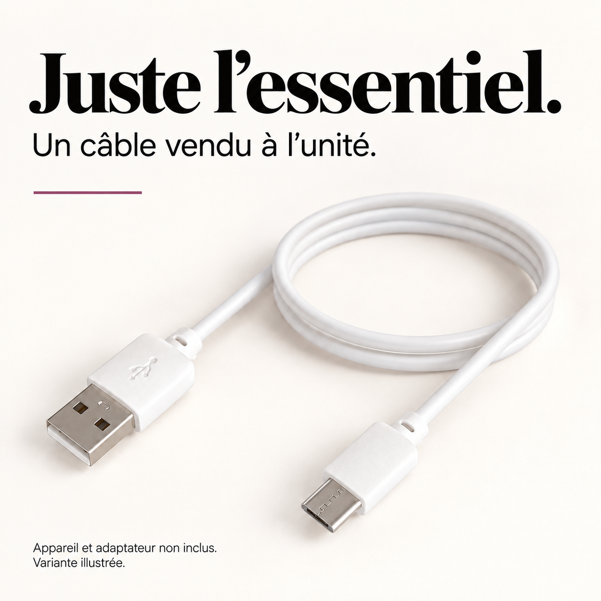 Câble USB de remplacement pour masseur : présentation du modèle, visuel 6.