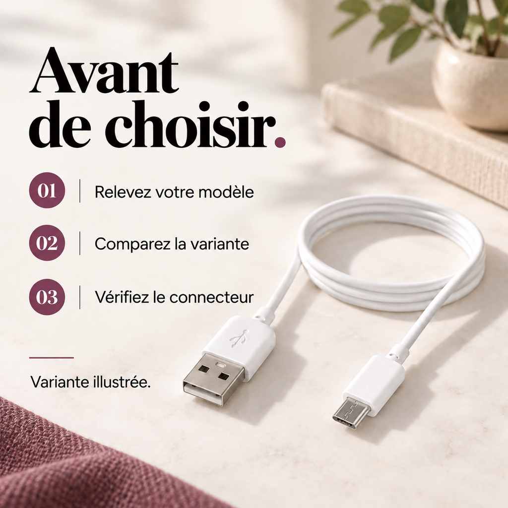Câble USB de remplacement pour masseur : présentation du modèle, visuel 8.