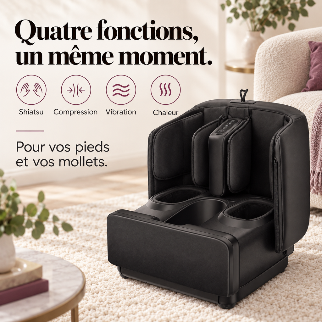 Masseur pieds et mollets convertible en pouf : présentation du modèle, visuel 3.