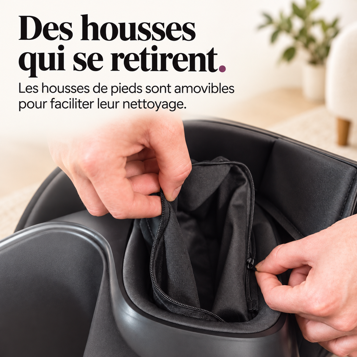 Masseur pieds et mollets convertible en pouf : présentation du modèle, visuel 6.