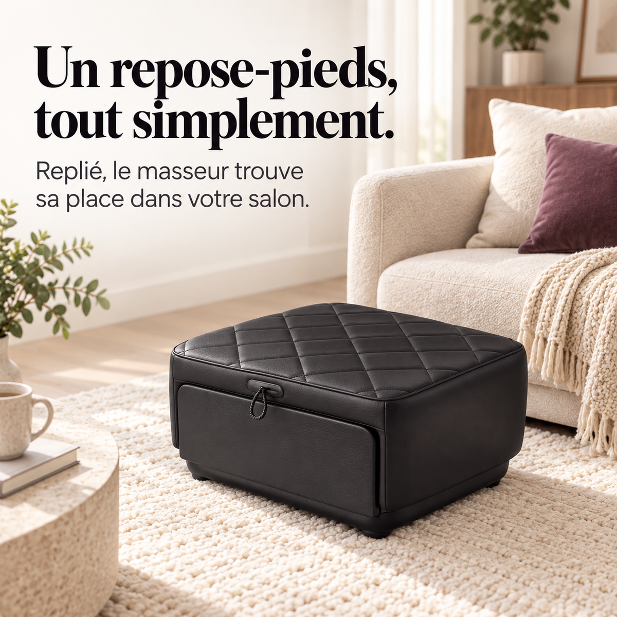 Masseur pieds et mollets convertible en pouf : présentation du modèle, visuel 7.