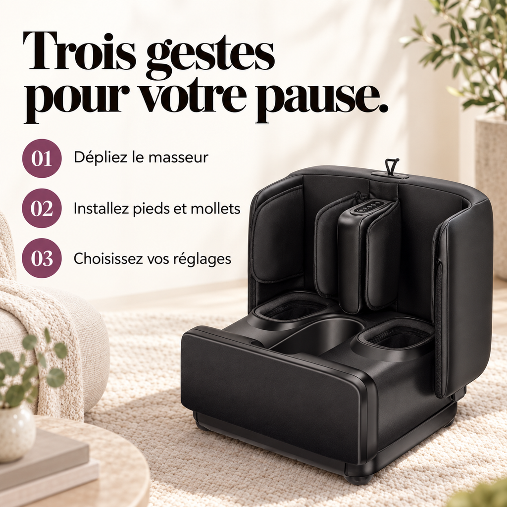 Masseur pieds et mollets convertible en pouf : présentation du modèle, visuel 8.