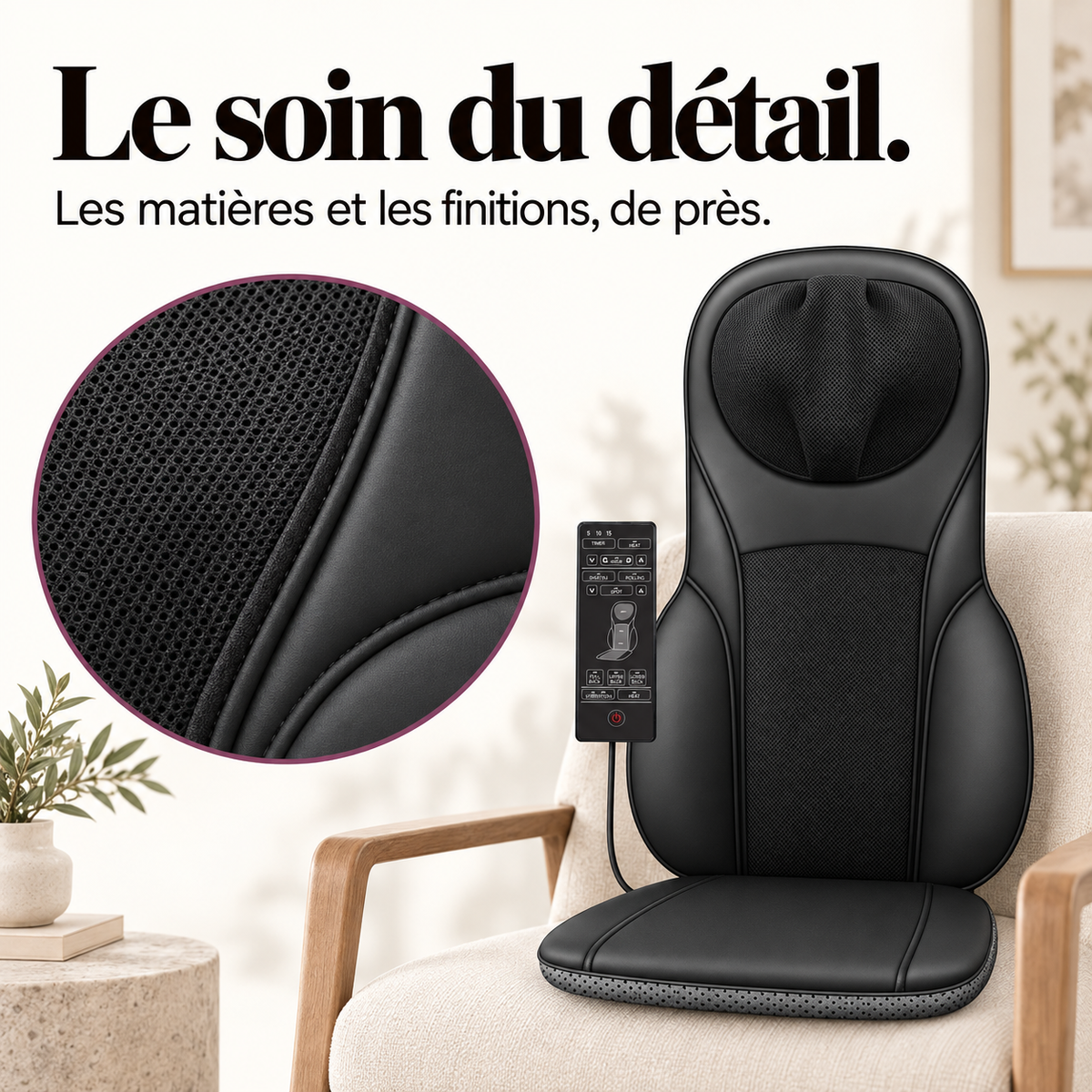 Siège massant shiatsu dos et nuque : présentation du modèle, visuel 6.
