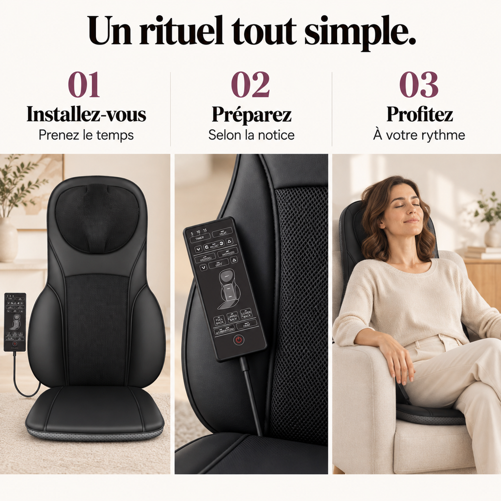 Siège massant shiatsu dos et nuque : présentation du modèle, visuel 8.