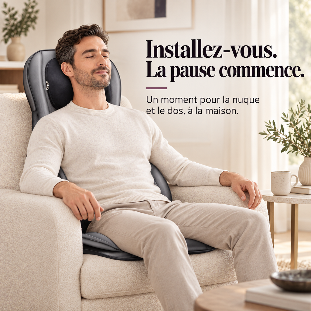 Siège massant dos et nuque connecté : présentation du modèle, visuel 4.