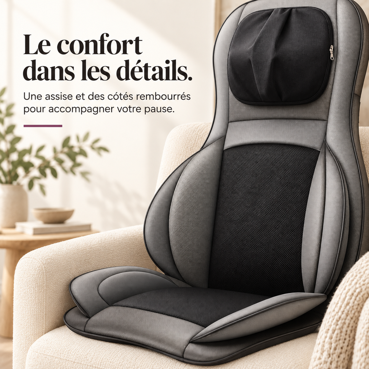 Siège massant dos et nuque connecté : présentation du modèle, visuel 7.