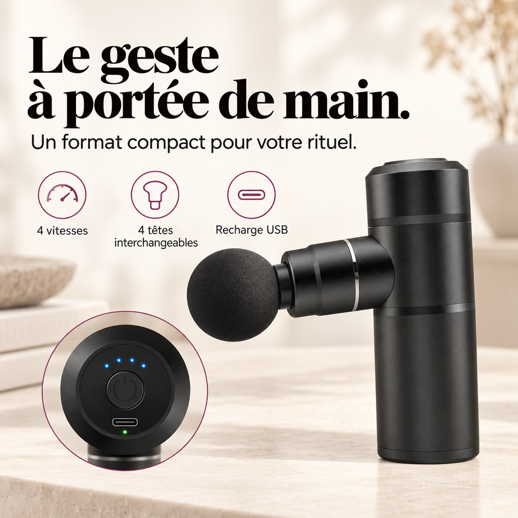 Mini pistolet de massage de poche : présentation du modèle, visuel 4.