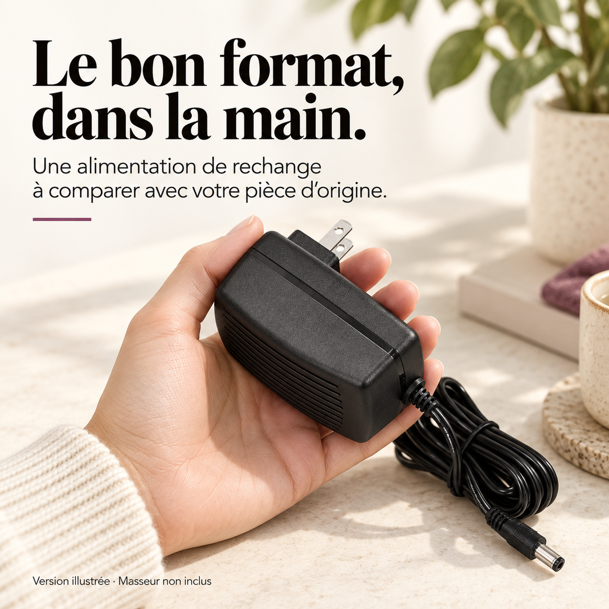 Adaptateur secteur pour masseur de pieds : présentation du modèle, visuel 4.