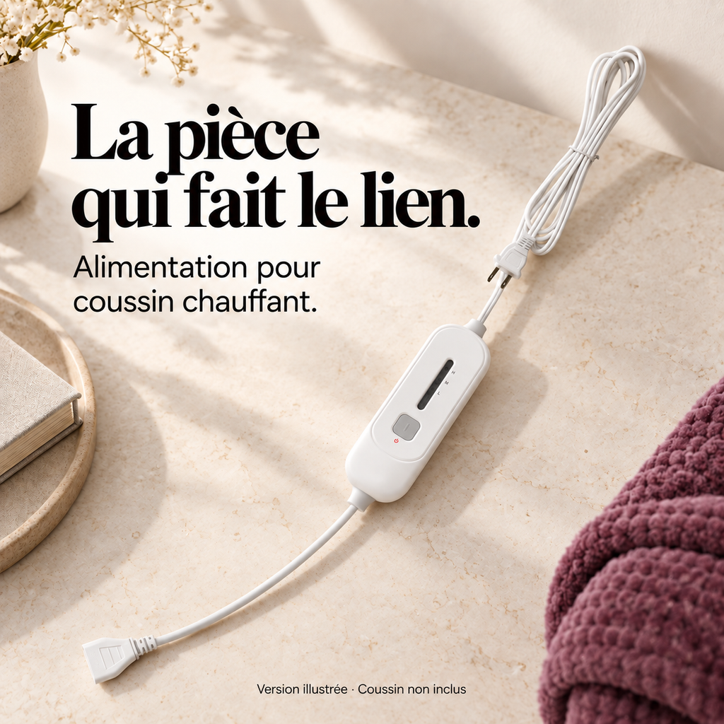 Adaptateur secteur pour coussin chauffant : présentation du modèle, visuel 2.