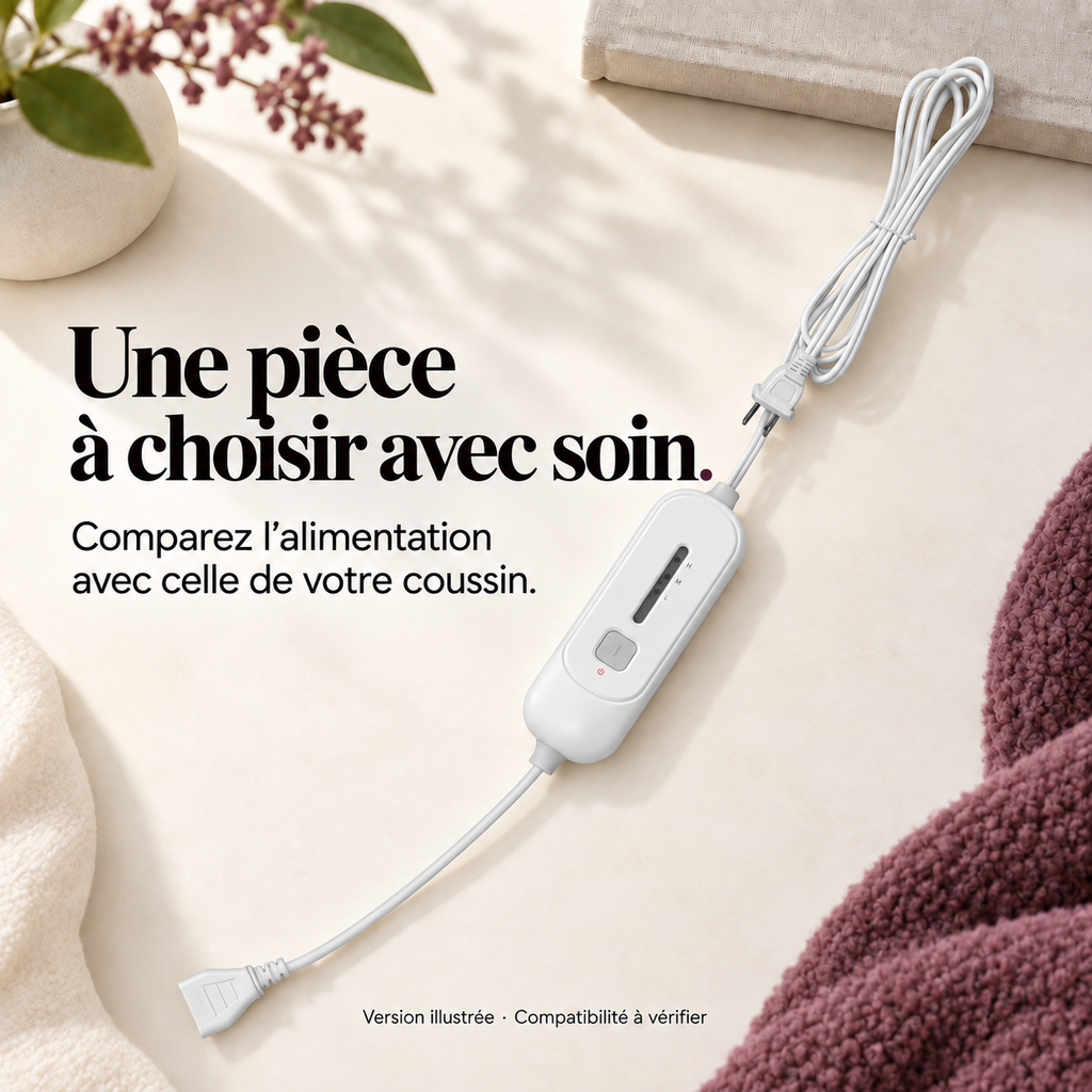 Adaptateur secteur pour coussin chauffant : présentation du modèle, visuel 3.
