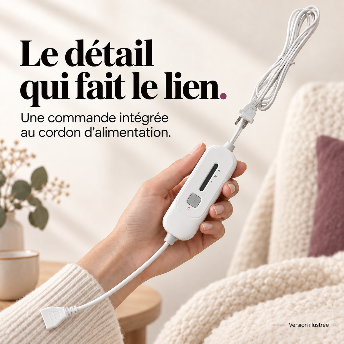 Adaptateur secteur pour coussin chauffant : présentation du modèle, visuel 4.