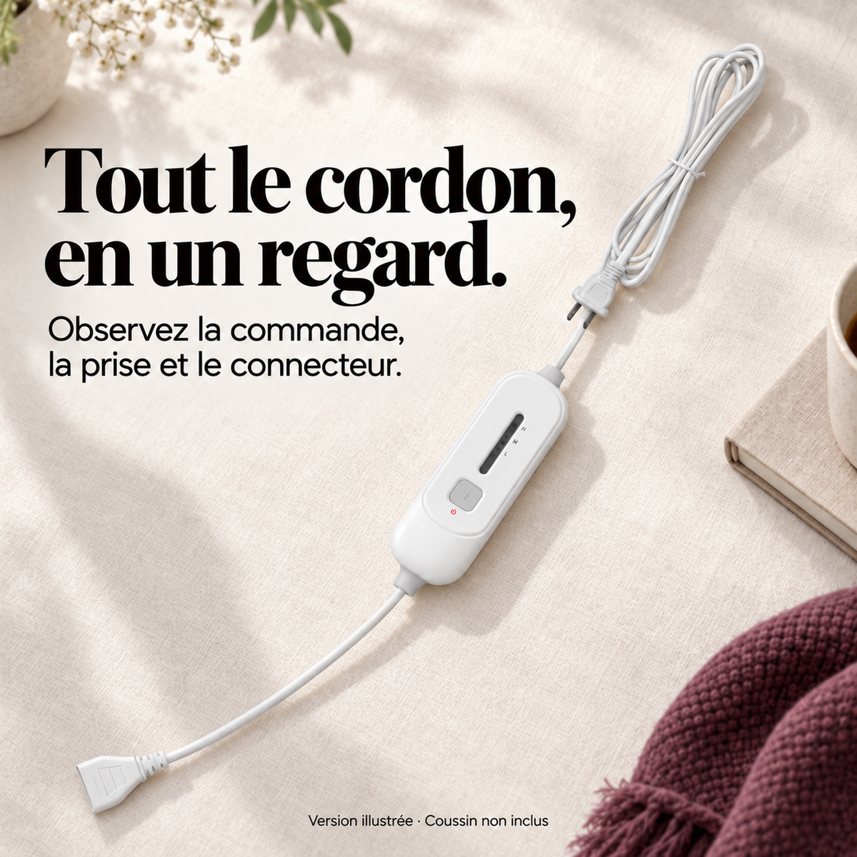 Adaptateur secteur pour coussin chauffant : présentation du modèle, visuel 7.