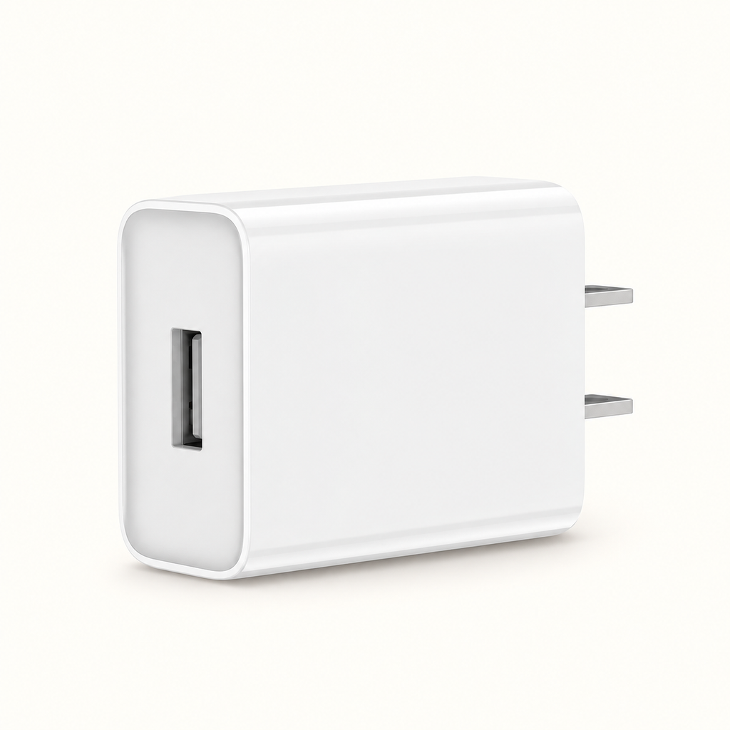 Adaptateur secteur pour câble de charge USB : vue du produit.