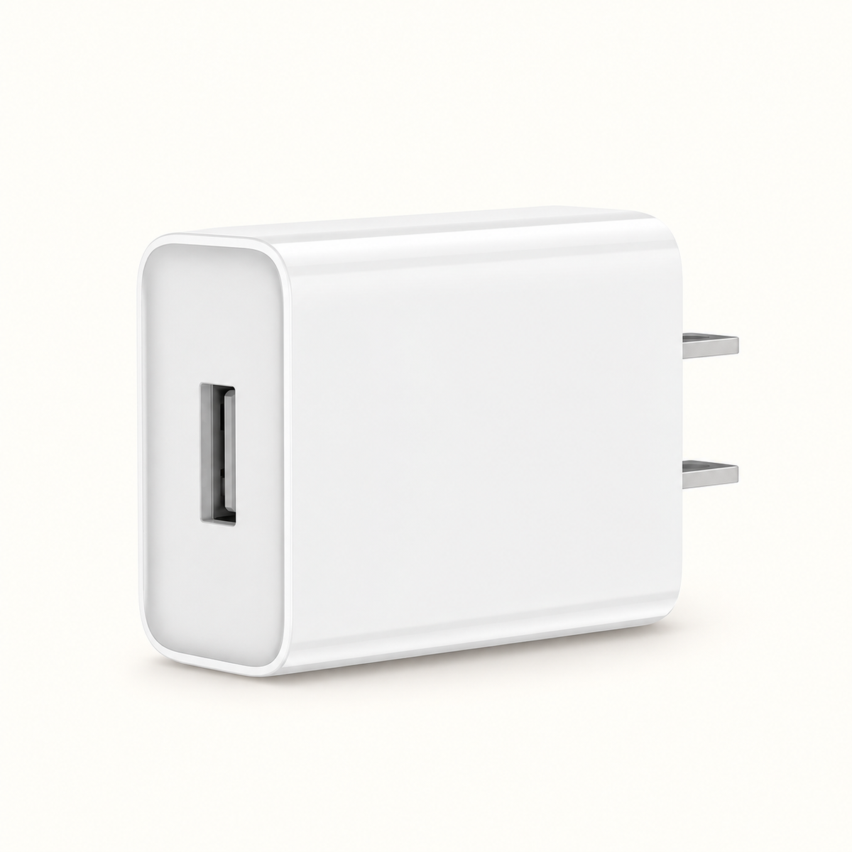 Adaptateur secteur pour câble de charge USB : vue du produit.