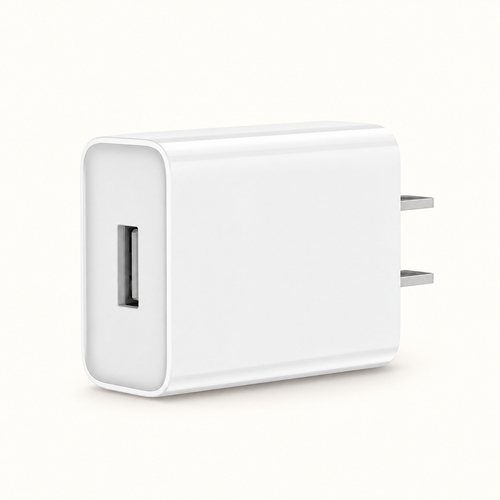 Adaptateur secteur pour câble de charge USB : vue du produit.
