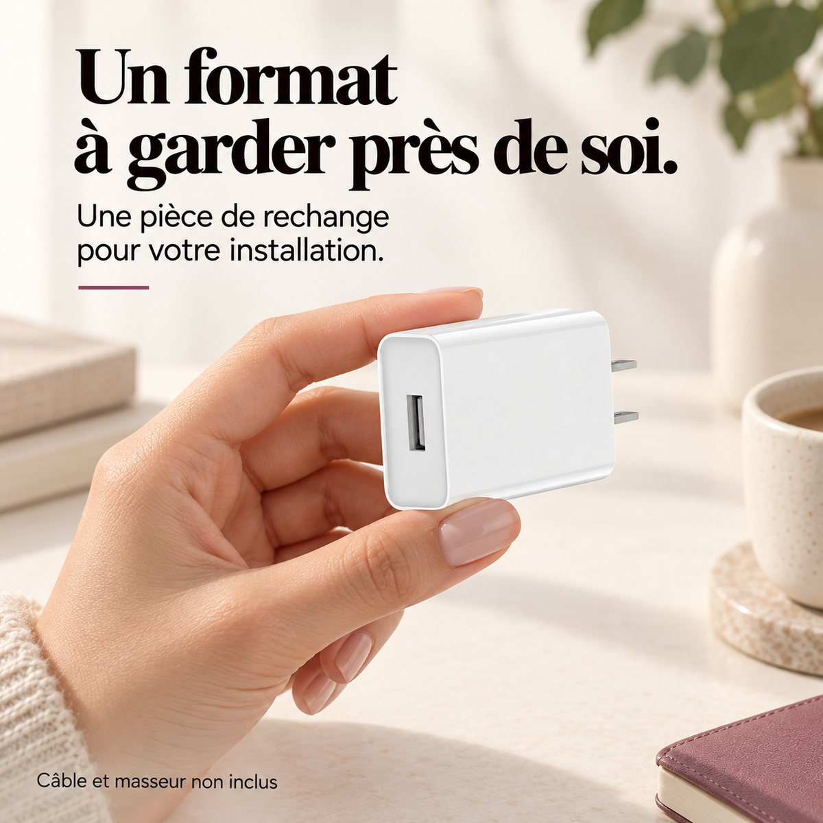 Adaptateur secteur pour câble de charge USB : présentation du modèle, visuel 4.