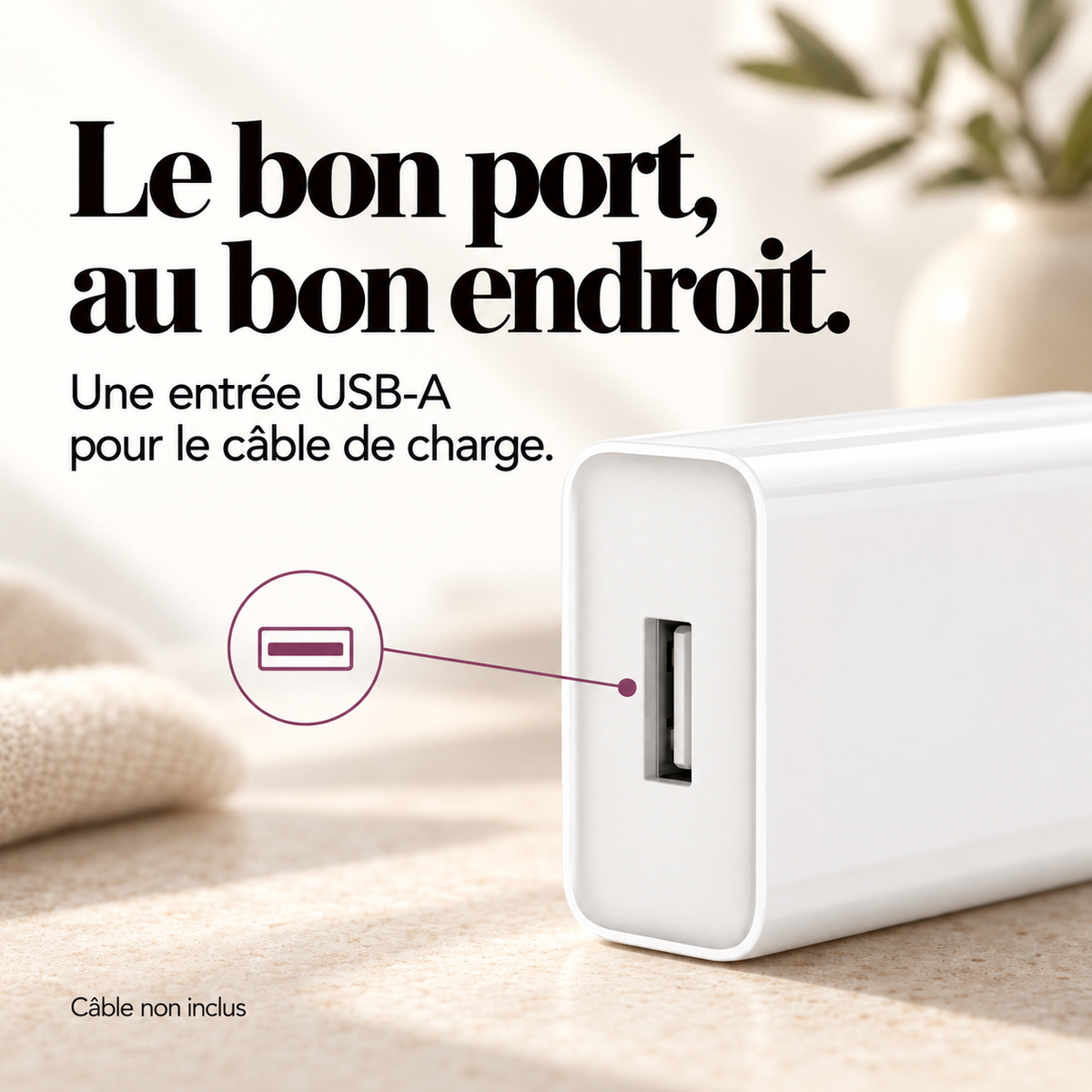 Adaptateur secteur pour câble de charge USB : présentation du modèle, visuel 5.