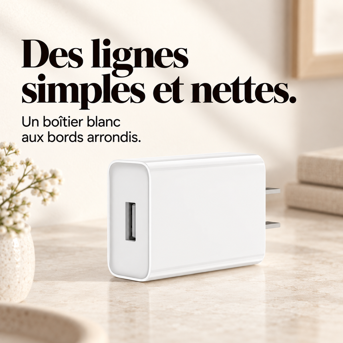 Adaptateur secteur pour câble de charge USB : présentation du modèle, visuel 6.