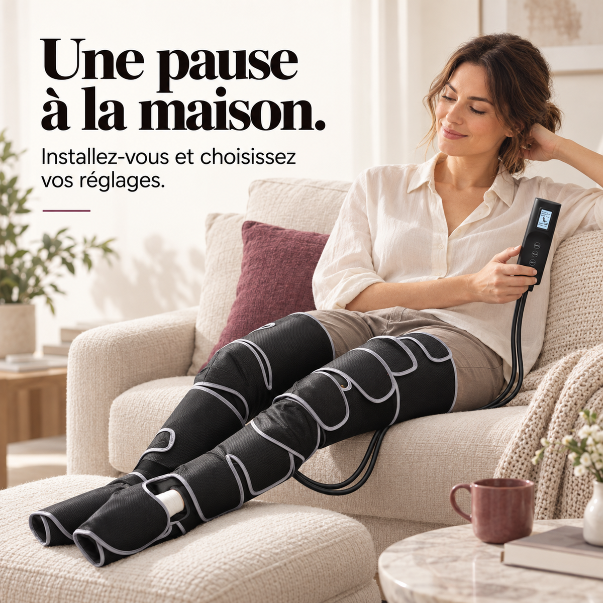 Masseur de jambes à compression d'air : présentation du modèle, visuel 4.