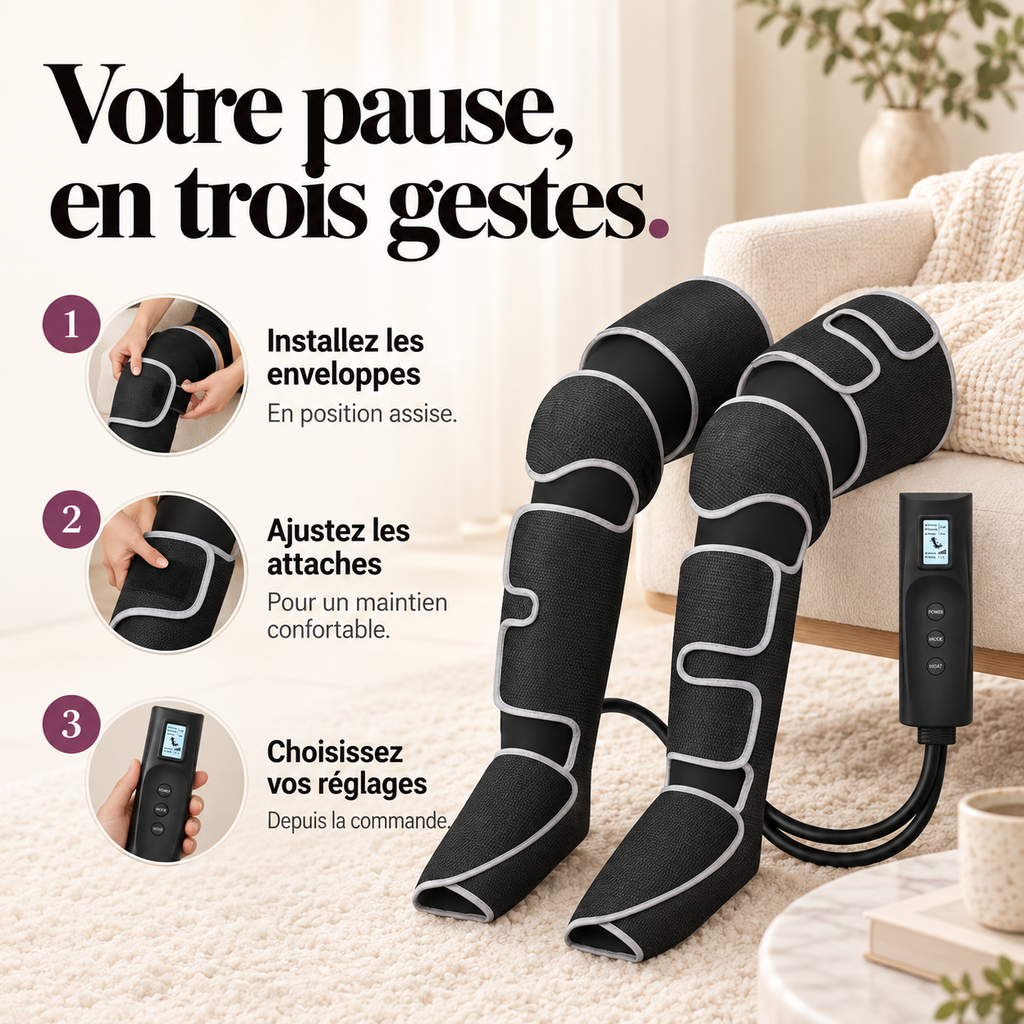 Masseur de jambes à compression d'air : présentation du modèle, visuel 8.