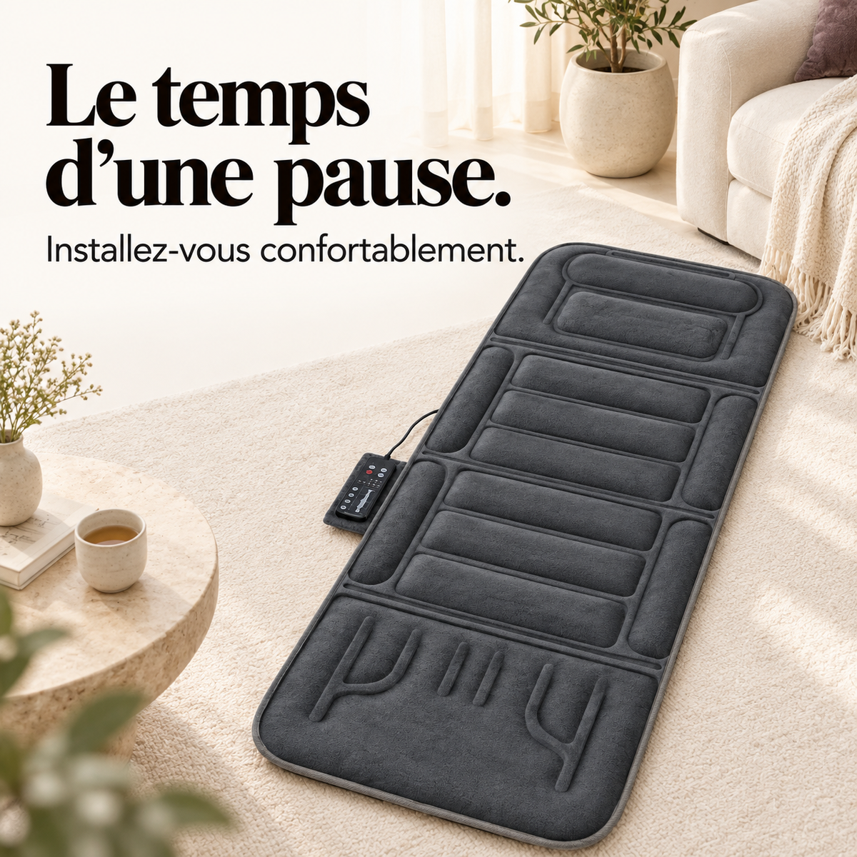 Tapis de massage vibrant en peluche : présentation du modèle, visuel 4.